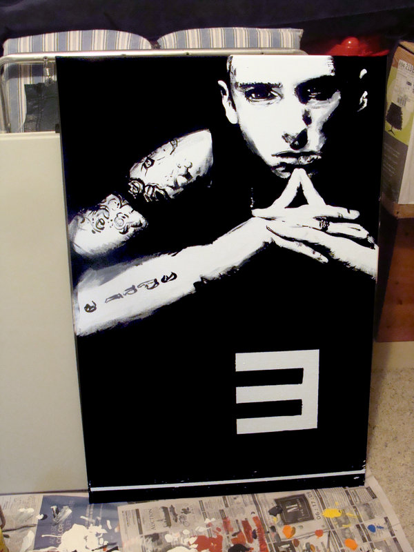 600x800 Eminem Painting By Ajf311 - Eminem Painting