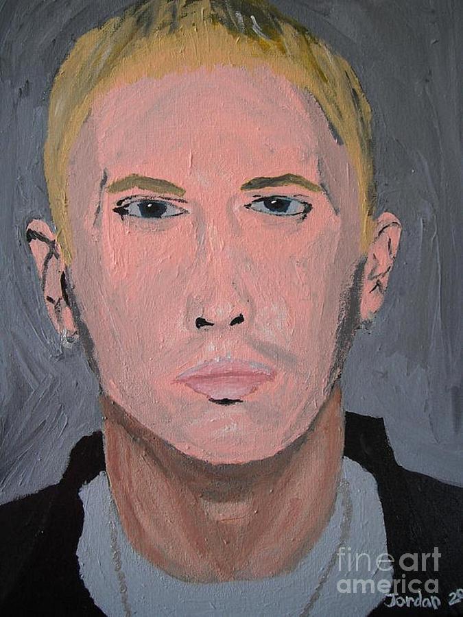 675x900 Eminem Rap Singer Painting By Jeannie Atwater Jordan Allen - Eminem Painting