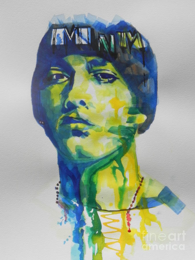 675x900 Rapper Eminem Painting By Chrisann Ellis - Eminem Painting