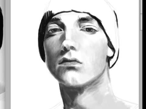 480x360 Painting Eminem By Xiayun - Eminem Painting