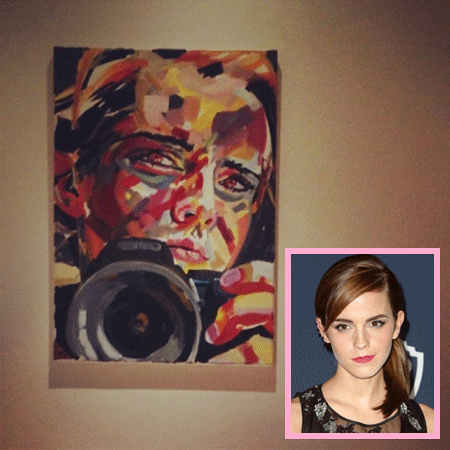 450x450 Emma Watson Can Do Everything! Waves Her Paintbrush To Create - Emma Painting