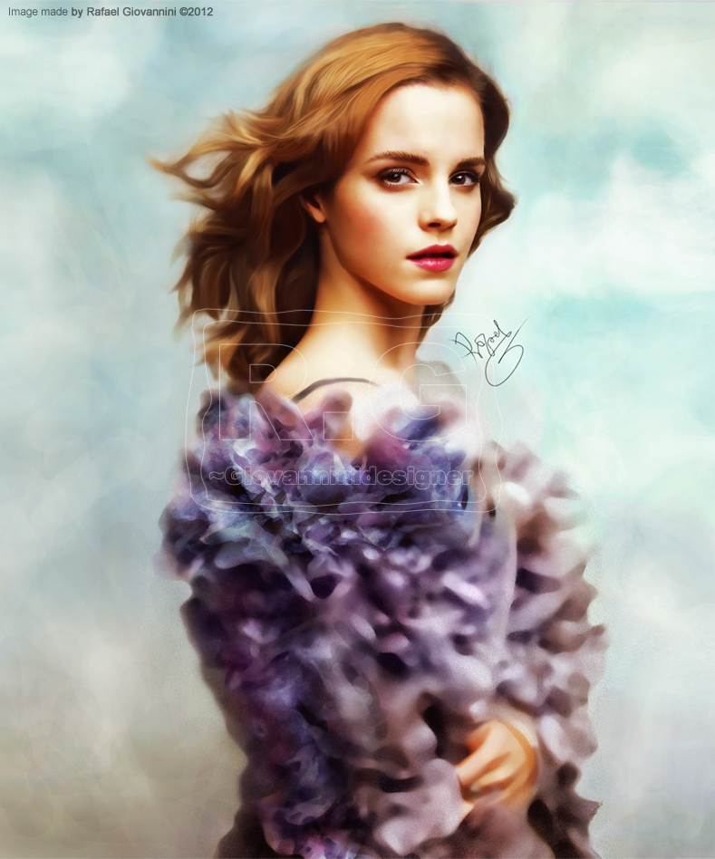 789x948 Emma Watson Beautiful Painting By Rafaelgiovannini - Emma Painting
