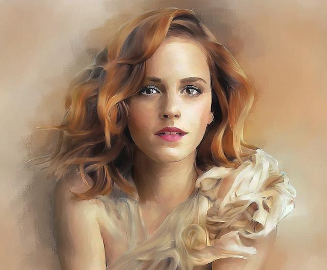 638x526 Emma Watson Painting The Dare Art - Emma Painting