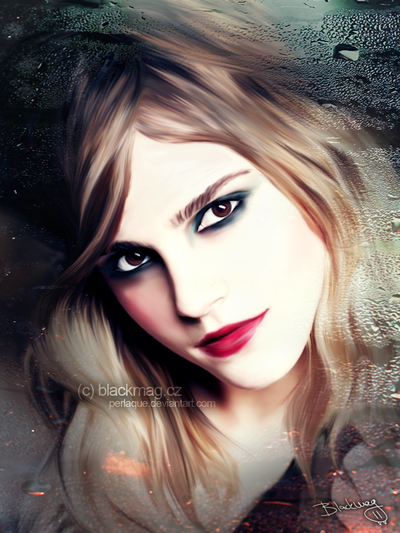 400x533 Emma Watson Painting By Perlaque - Emma Painting