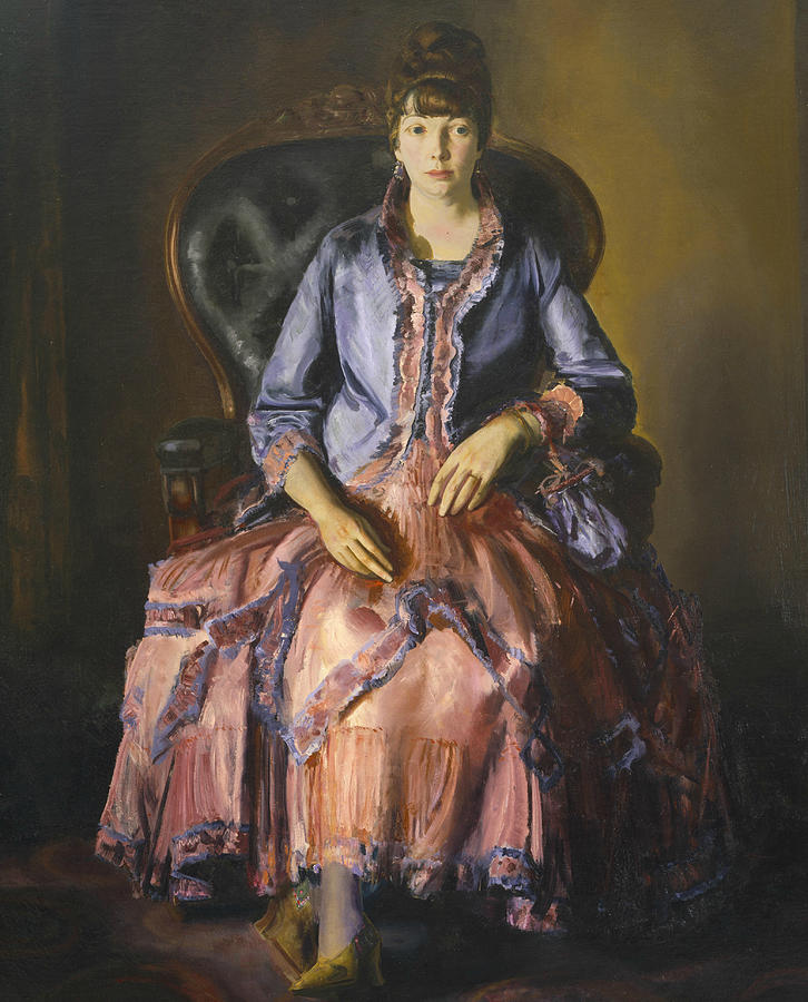 726x900 Emma In A Purple Dress Painting By George Bellows - Emma Painting