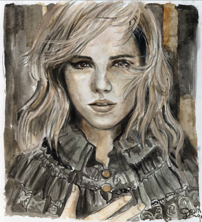 Emma Watson Painting at PaintingValley.com | Explore collection of Emma ...