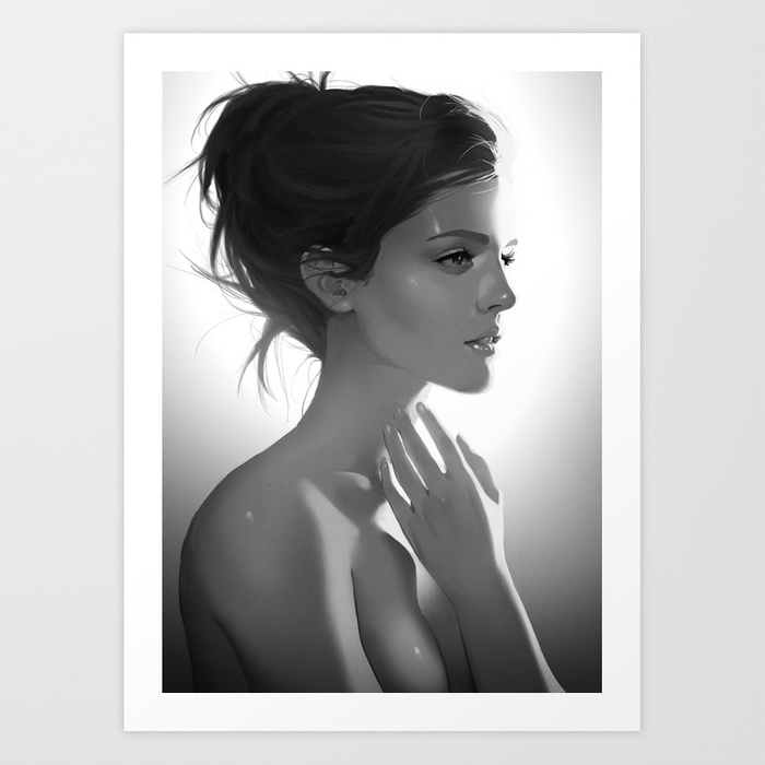 700x700 Emma Watson Digital Painting Art Print By Moxie2d Society6 - Emma Watson Painting