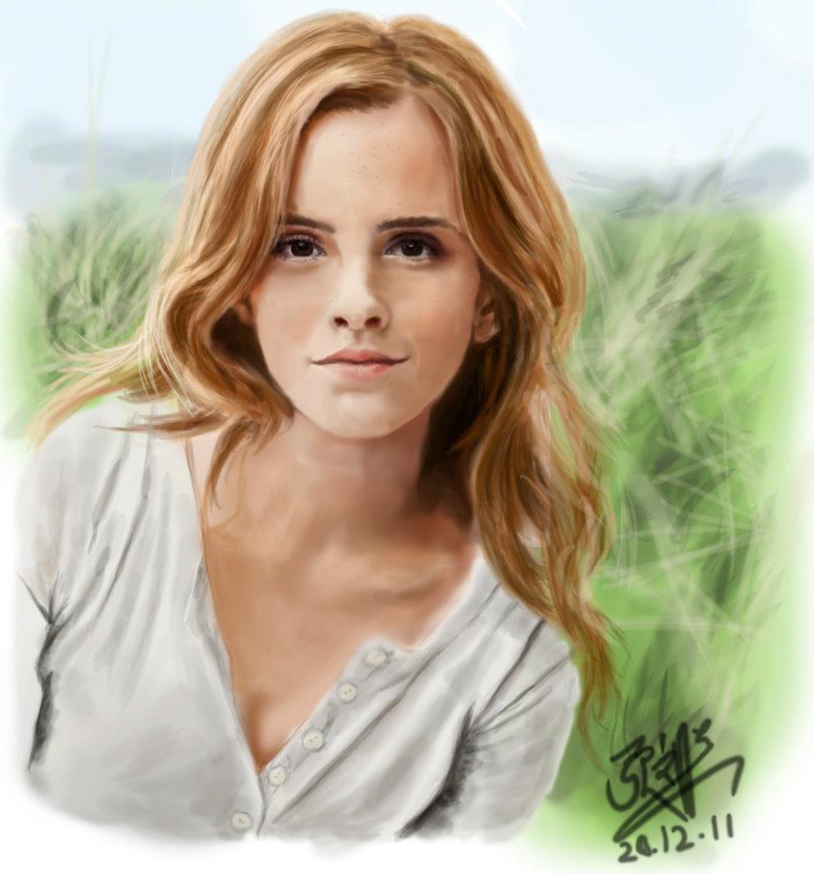 Emma Watson Painting at PaintingValley.com | Explore collection of Emma ...