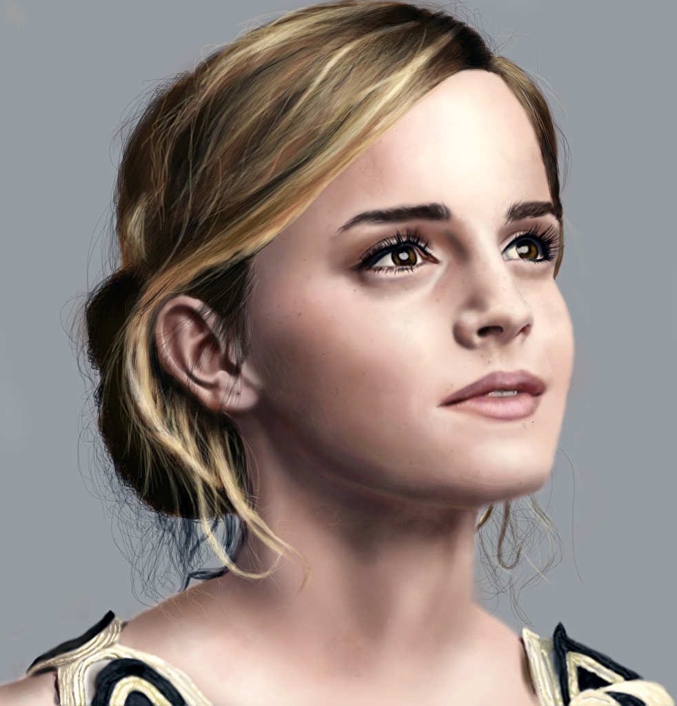 982x1024 Pictures Harry Potter Emma Watson Face Girls Movies Painting Art - Emma Watson Painting