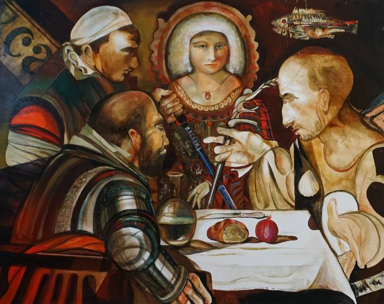 770x610 Saatchi Art The Supper - Emmaus Painting
