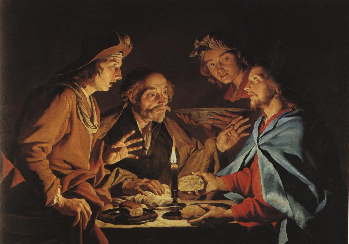 1134x795 The Supper At Emmaus Painting Matthias Stom Oil Paintings - Emmaus Painting