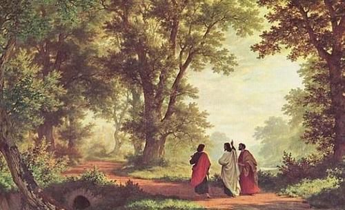 500x304 14 Best Paintings Of Jesus Images On God Is, Goddesses - Emmaus Road Painting