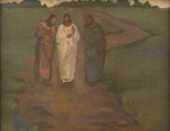 558x430 Companion, Stranger, Sacrament Christ Is With Us! Rose City - Emmaus Road Painting