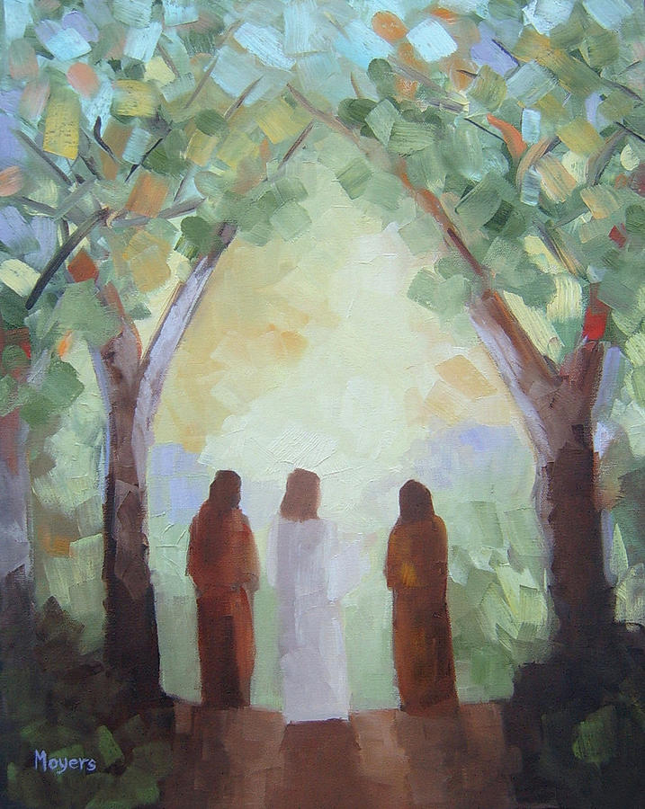 717x900 Emmaus Road Painting By Mike Moyers - Emmaus Road Painting