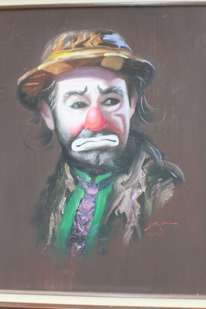 666x1000 Don Rusty Rust Emmett Kelly Sad Clown Canvas Oil Painting 34250 - Emmett Kelly Clown Oil Painting