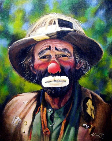 478x600 The Emmett Kelly, Jr By Patti Jo - Emmett Kelly Painting