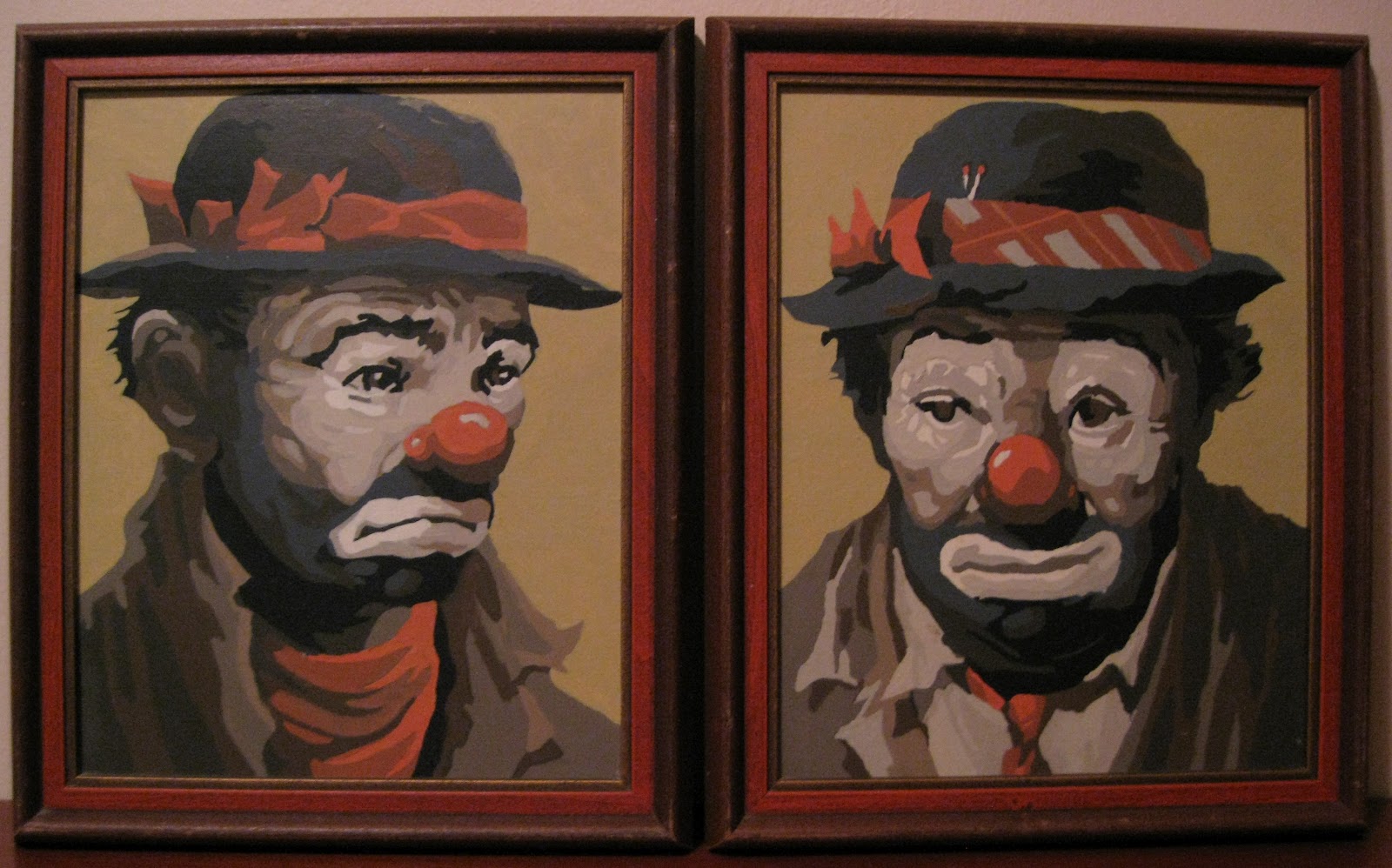 1600x998 Three Makes A Collection Clown Paint By Number Paintings Amp Emmett - Emmett Kelly Painting