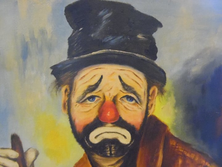 720x540 Unknown Emmett Kelly Painting. Collectors Weekly - Emmett Kelly Painting
