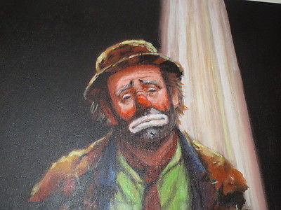 400x300 Barry Leighton Jones Original Painting Emmett Kelly Spotlight - Emmett Kelly Painting