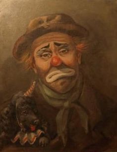 236x306 Don Rusty Rust Emmett Kelly Sad Clown Canvas Oil Painting 34250 - Emmett Kelly Painting