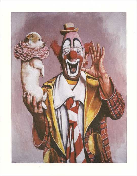 541x697 Lou Jacobs Emmett Kelly Clown Paper Tole 3d Kit Size 8x10 34 - Emmett The Clown Painting