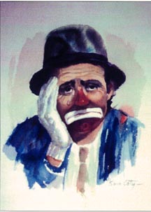 216x303 Acme Clown Art Exhibit - Emmett The Clown Painting