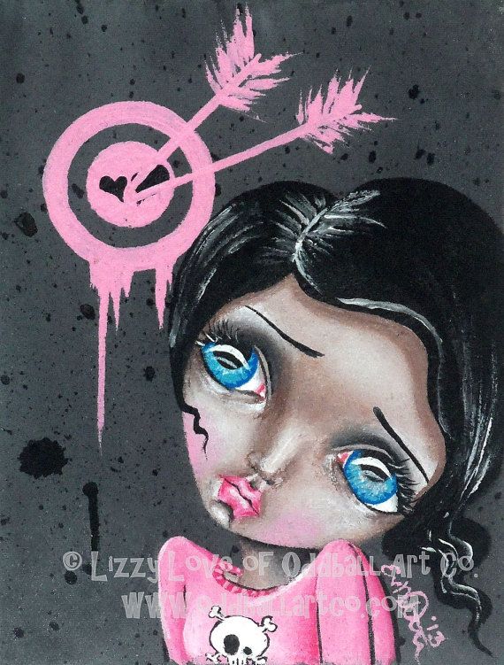 570x751 16 Best Lizzy Love ( Oddball Art Co. ) Images On Big - Emo Girl Painting