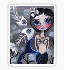 210x230 Emo Girl Painting Amp Mixed Media Stickers Redbubble - Emo Girl Painting