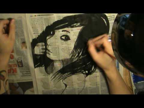 480x360 Emo Girl Speed Painting - Emo Girl Painting
