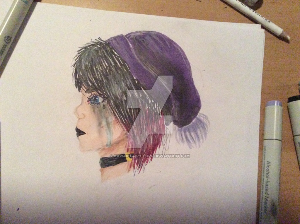 1024x765 Kawaii Fairy Lord (Olive) - Emo Girl Painting