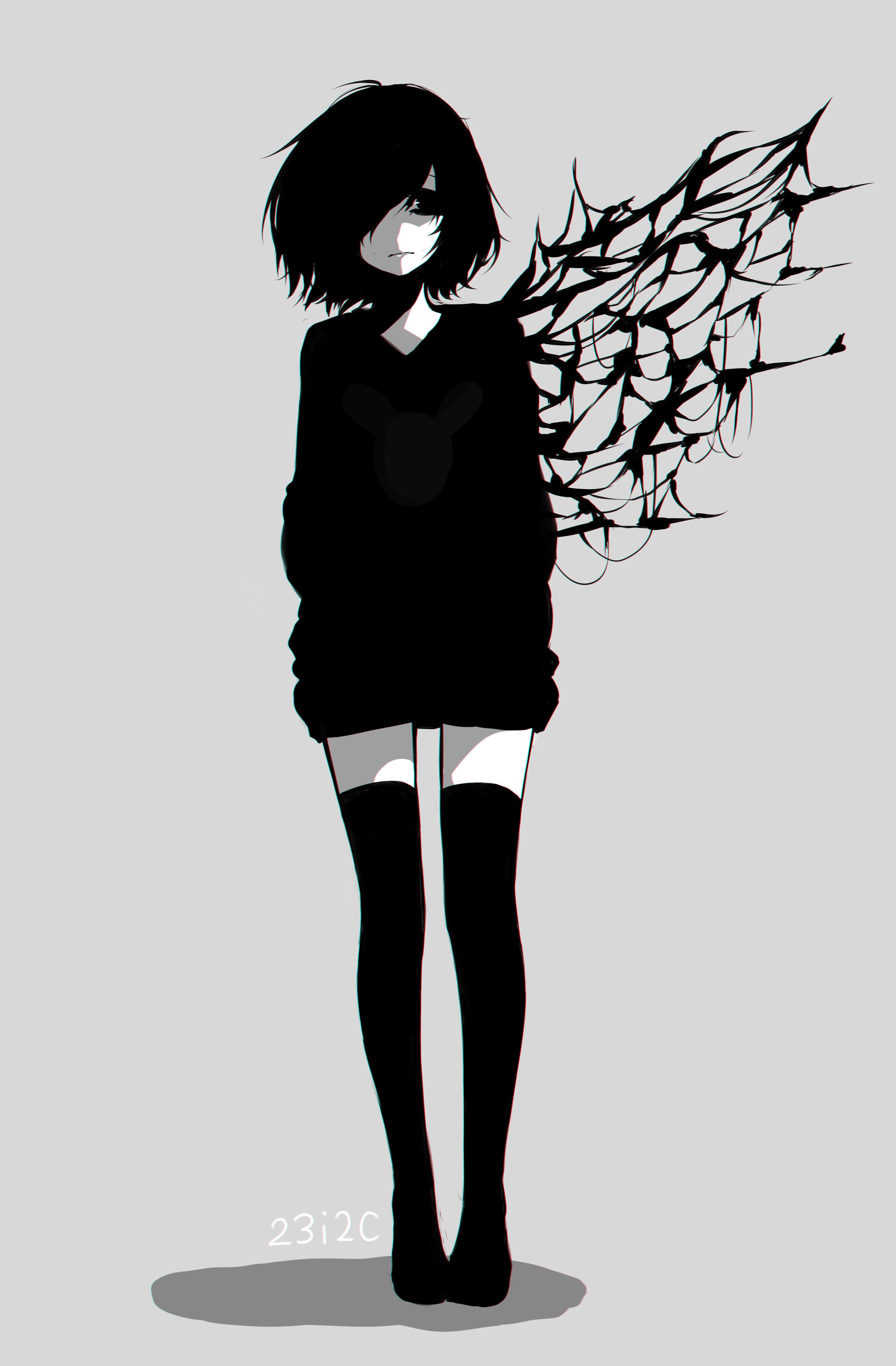 2625x4000 Kirishima Touka Anime World Tokyo Ghoul, Tokyo - Emo Girl Painting