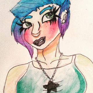 320x320 Emogirl Drawings On Paigeeworld. Pictures Of Emogirl - Emo Girl Painting