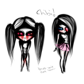 320x320 More Chibis! Stuck With This Chibi Thing ^^ - Emo Girl Painting