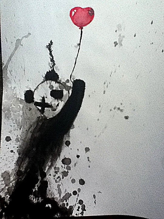 540x720 Emo Panda Quick Paint By Depersonalized - Emo Painting