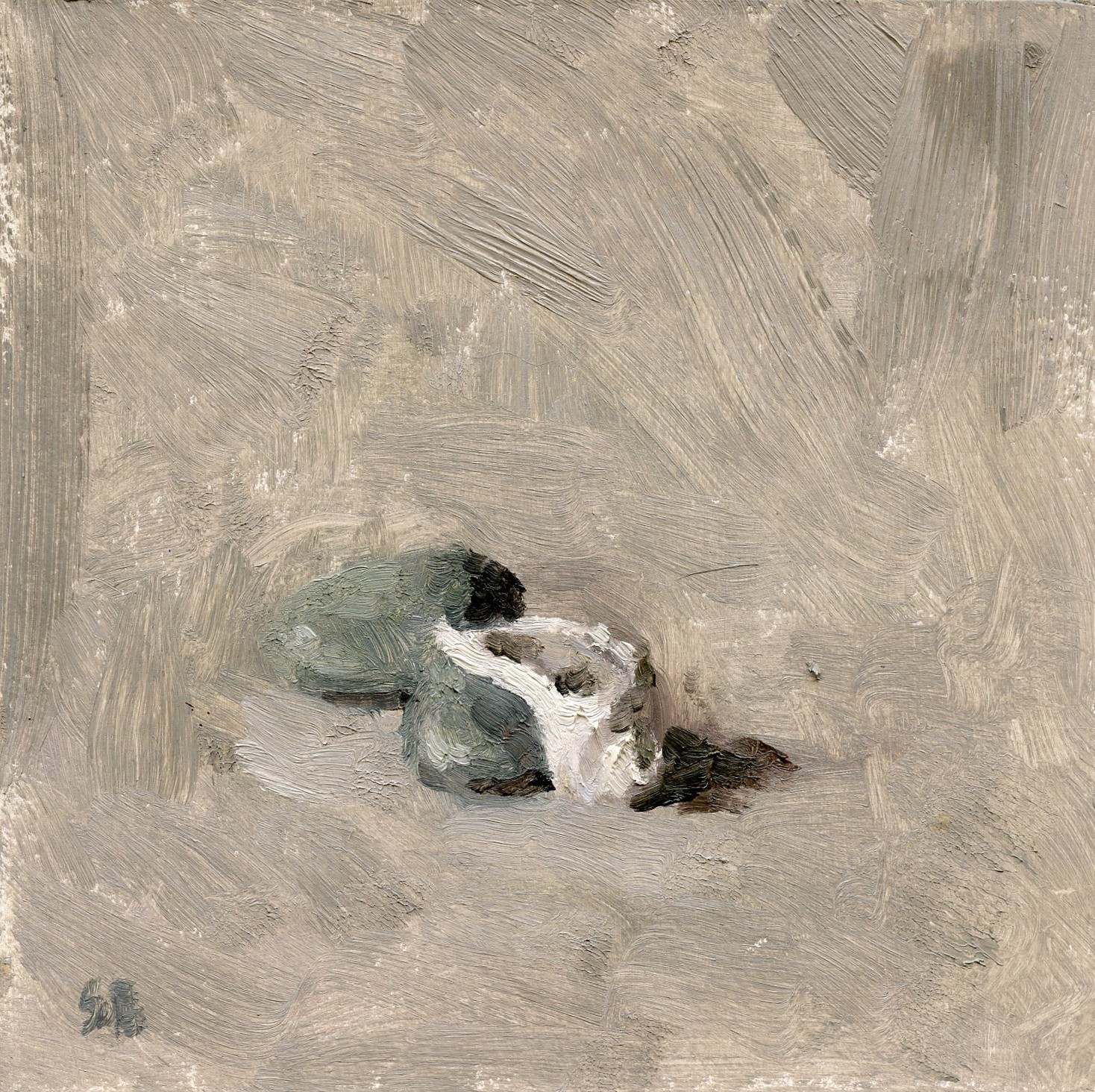 1468x1464 Gray Day Emo Paintings Sarah F Burns - Emo Painting