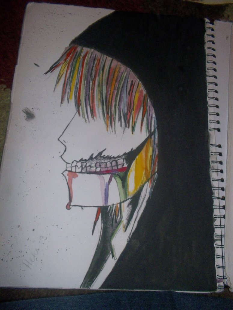 775x1031 Emo Chelsea Grin Watercolour Painting By Awesomedinosauce - Emo Painting