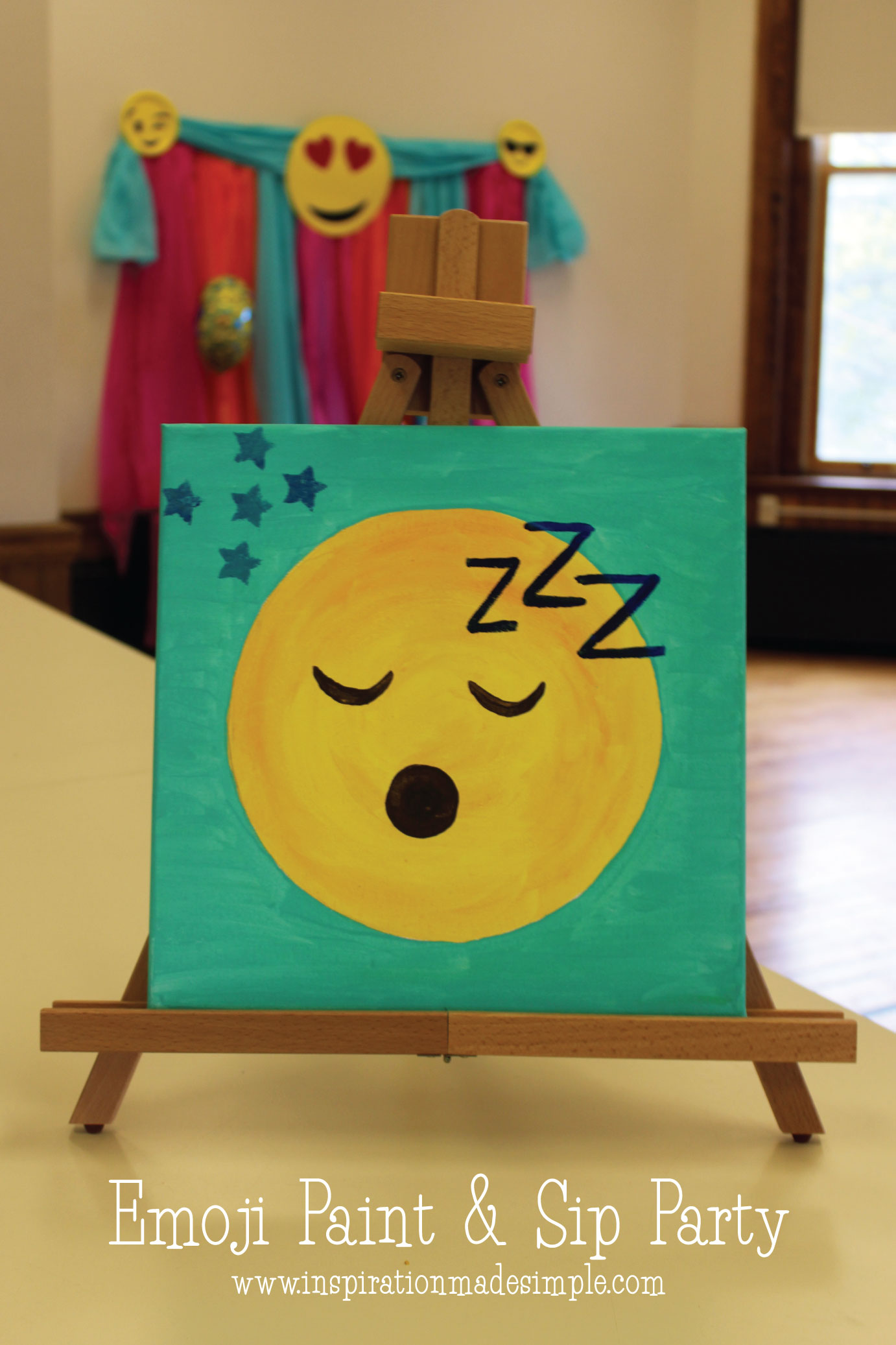 1382x2074 Emoji Paint Amp Sip Party - Emoji Canvas Painting