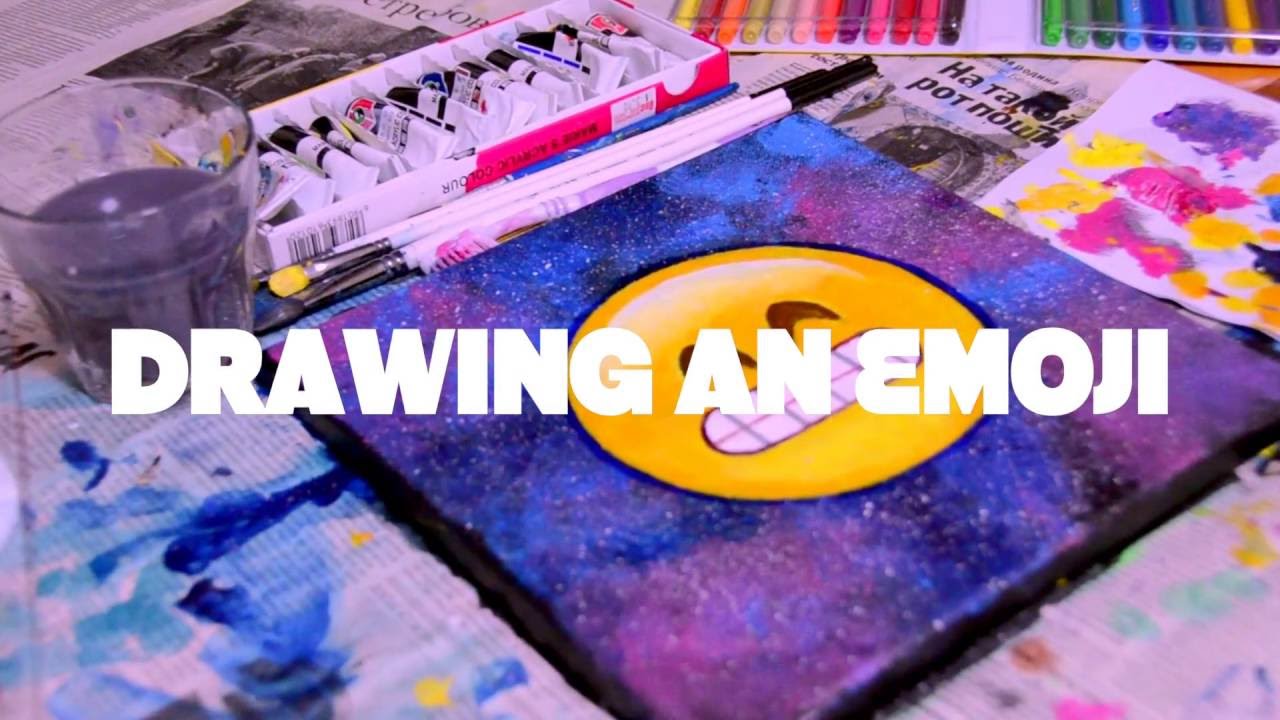 1280x720 Painting Emoji Abazkart - Emoji Canvas Painting