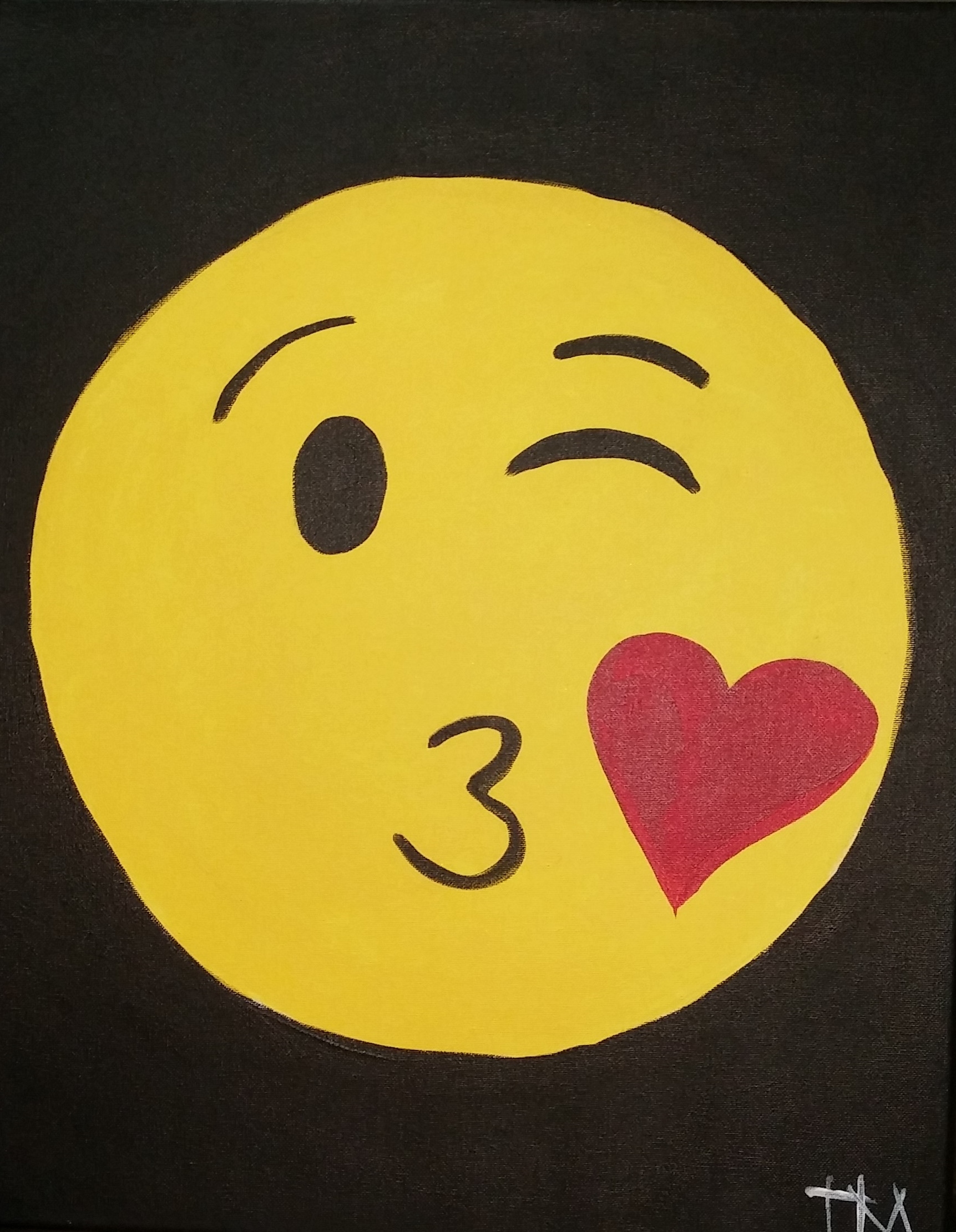 1723x2220 Teens Amp Canvas - Emoji Canvas Painting