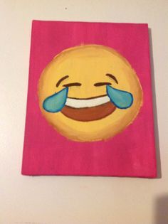 236x315 You Can Never Have Too Much Silly. The Silly Emoji With Crossed - Emoji Canvas Painting