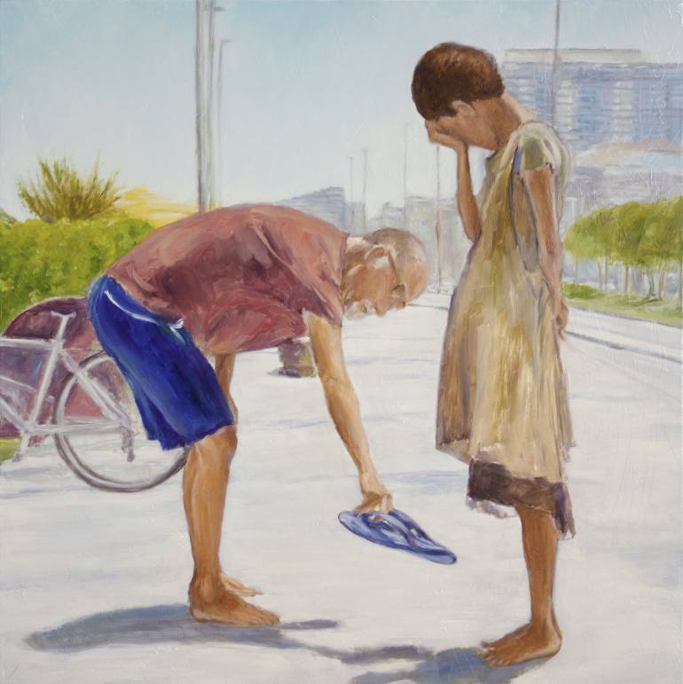 770x771 Saatchi Art Empathy Painting By Rafal Tomasz Urbaniak - Empathy Painting