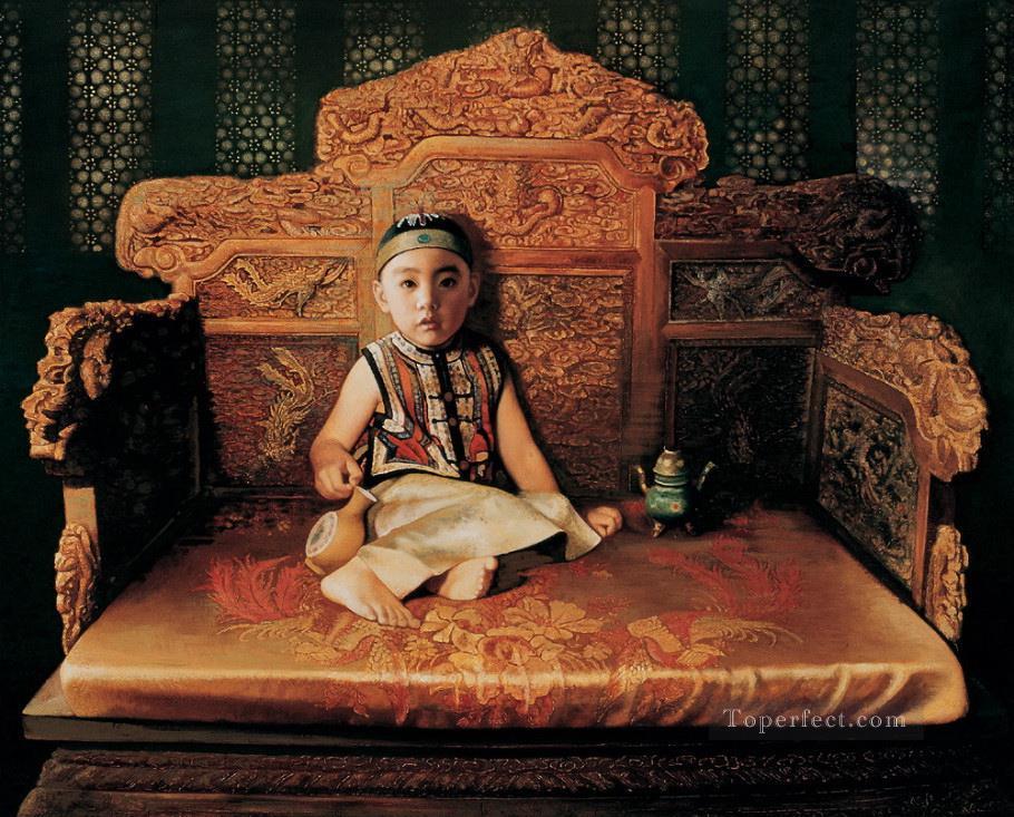 910x733 Little Emperor From China Painting In Oil For Sale - Emperor Painting