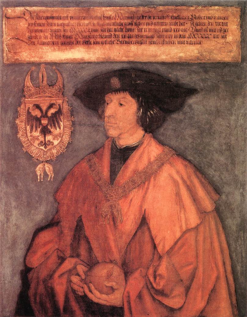 809x1035 Emperor Maximilian I 1 1519 Painting Albrecht Durer Oil Paintings - Emperor Painting