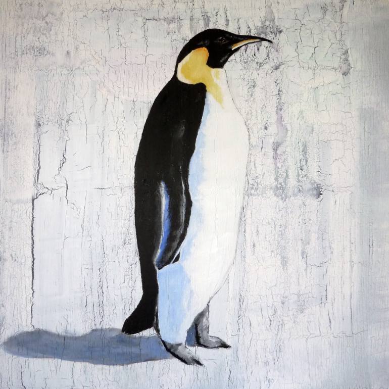 770x770 Saatchi Art Emperor Penguin Painting By Raph Thomas - Emperor Penguin Painting