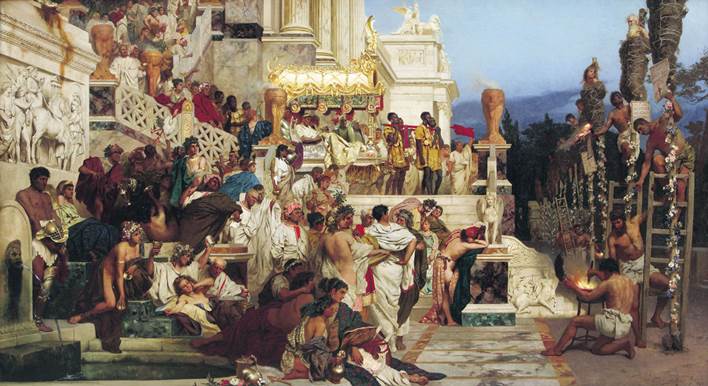 708x386 12 Surprising Facts About The Infamous Emperor Nero - Emperor Tiberius Painting