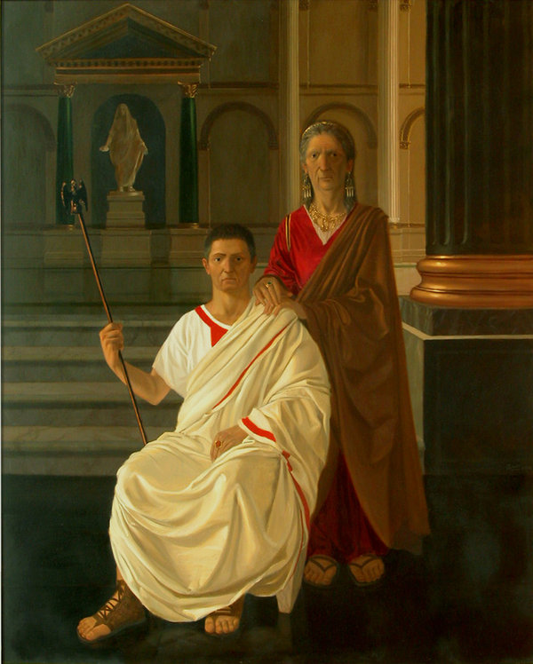 600x748 Tiberius And Livia By Damnans - Emperor Tiberius Painting
