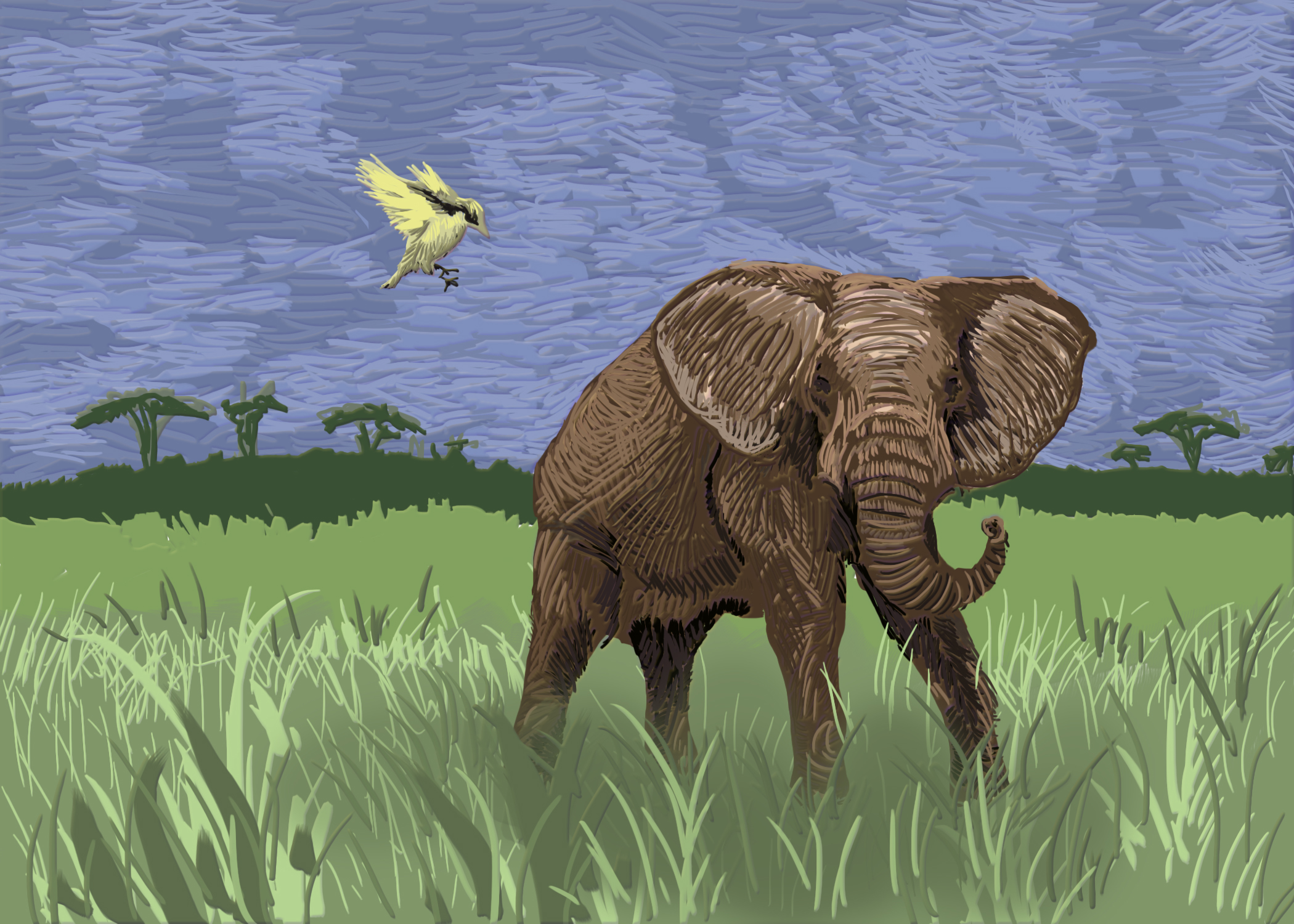 2100x1500 Thick Paint Kathy Biddle - Emphasis Painting