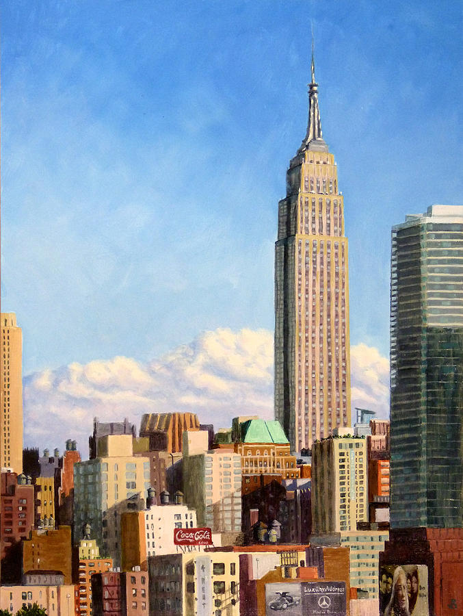 677x900 Empire State Building Painting By Joe Bergholm - Empire State Building Painting