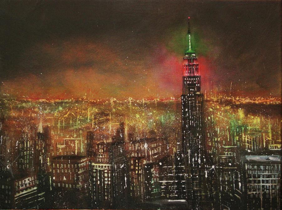 900x669 Empire State Building Painting By Tom Shropshire - Empire State Building Painting