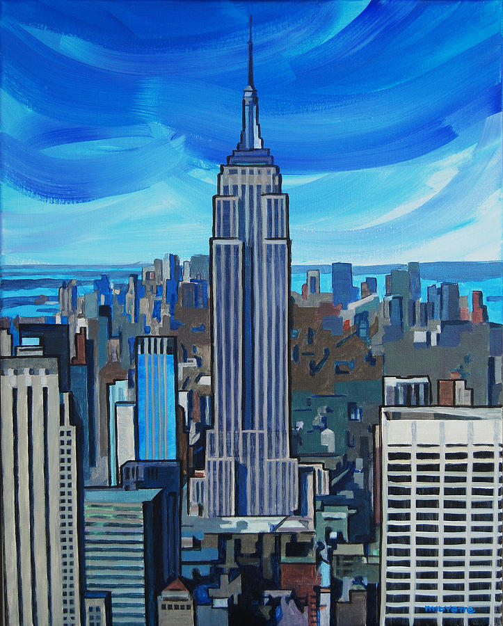 723x900 Empire State Building Painting By Tommy Midyette - Empire State Building Painting